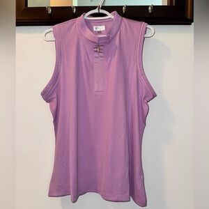 Greg Norman ML75 Sleeveless Purple Cutaway Collar Shirt Women XL